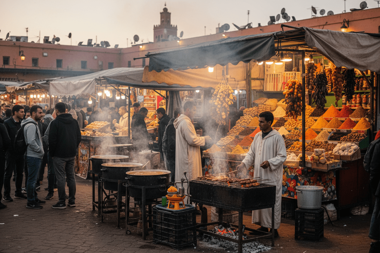 Morocco Street Food Guide 2026 – Best Moroccan Food to Try - https://moroccotours.group