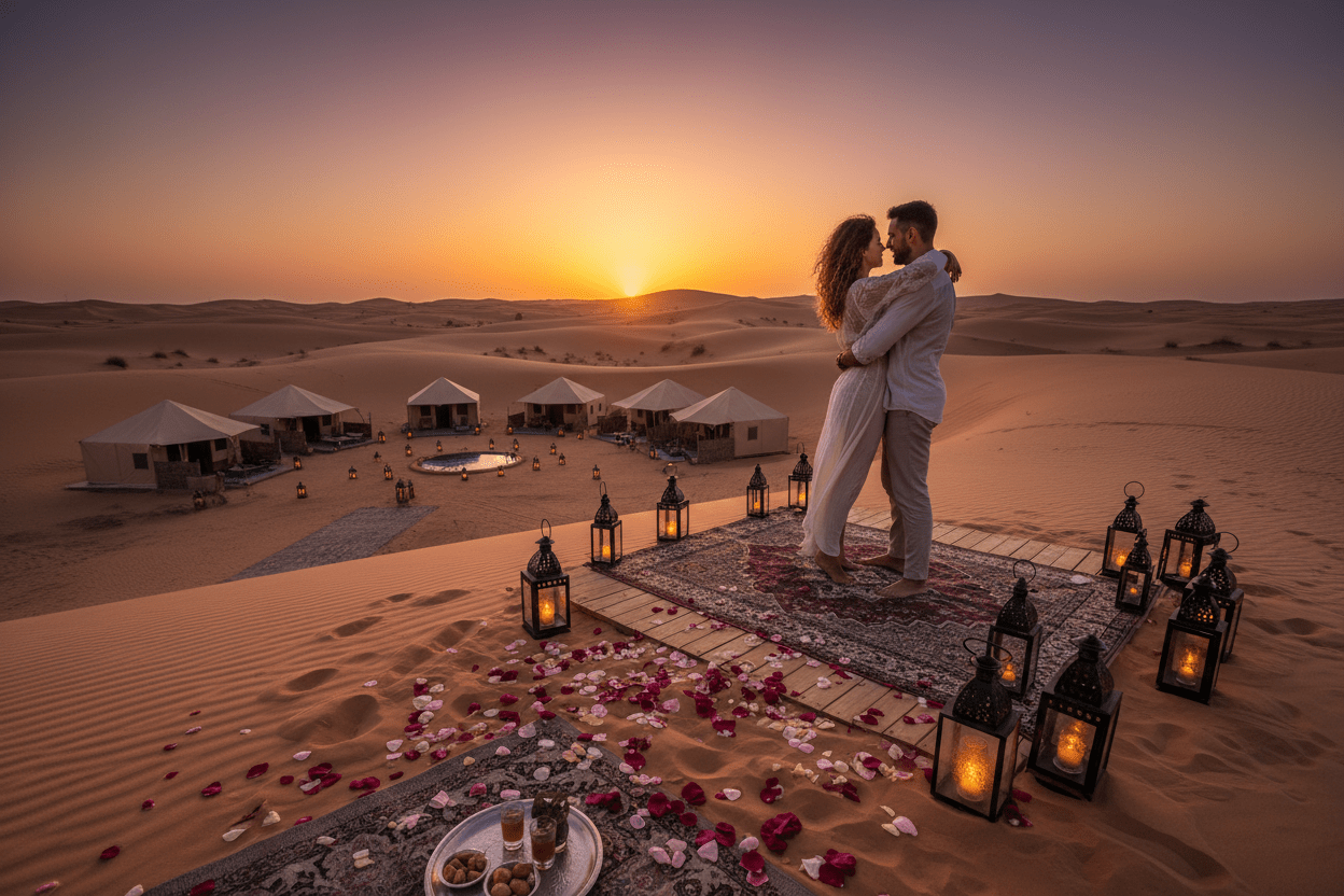Merzouga golden sand dunes at sunrise – 3-Day Sahara Desert Tour from Marrakech