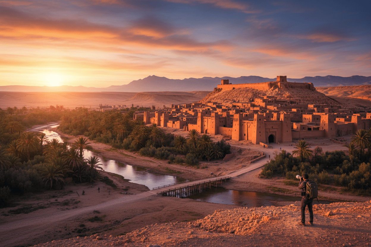 Sahara dunes and Draa Valley kasbahs – 4-Day Tour from Marrakech Morocco