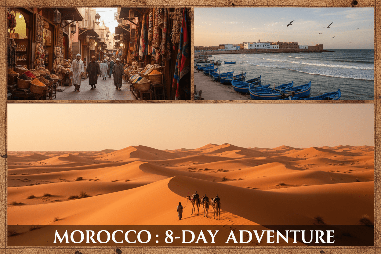 Morocco highlights collage south north coast – 8-Day Best of Morocco Tour